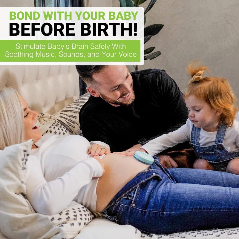 WUSIC Safe Wireless Pregnancy Headphones for Belly – Womb Music Bluetooth Baby Headphones for Bonding, Pregnancy Essentials for First Time Moms, One-Tap Bluetooth Plays 8+ Hours of Music to Your Baby - Image 5